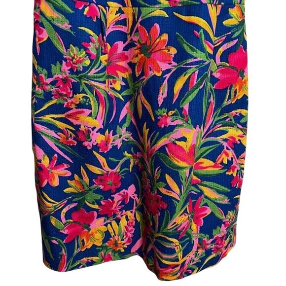 J. Crew Tropical Floral Vibrant Colorful Sleeveless Sheath Dress Women's Size 6 - Picture 4 of 6